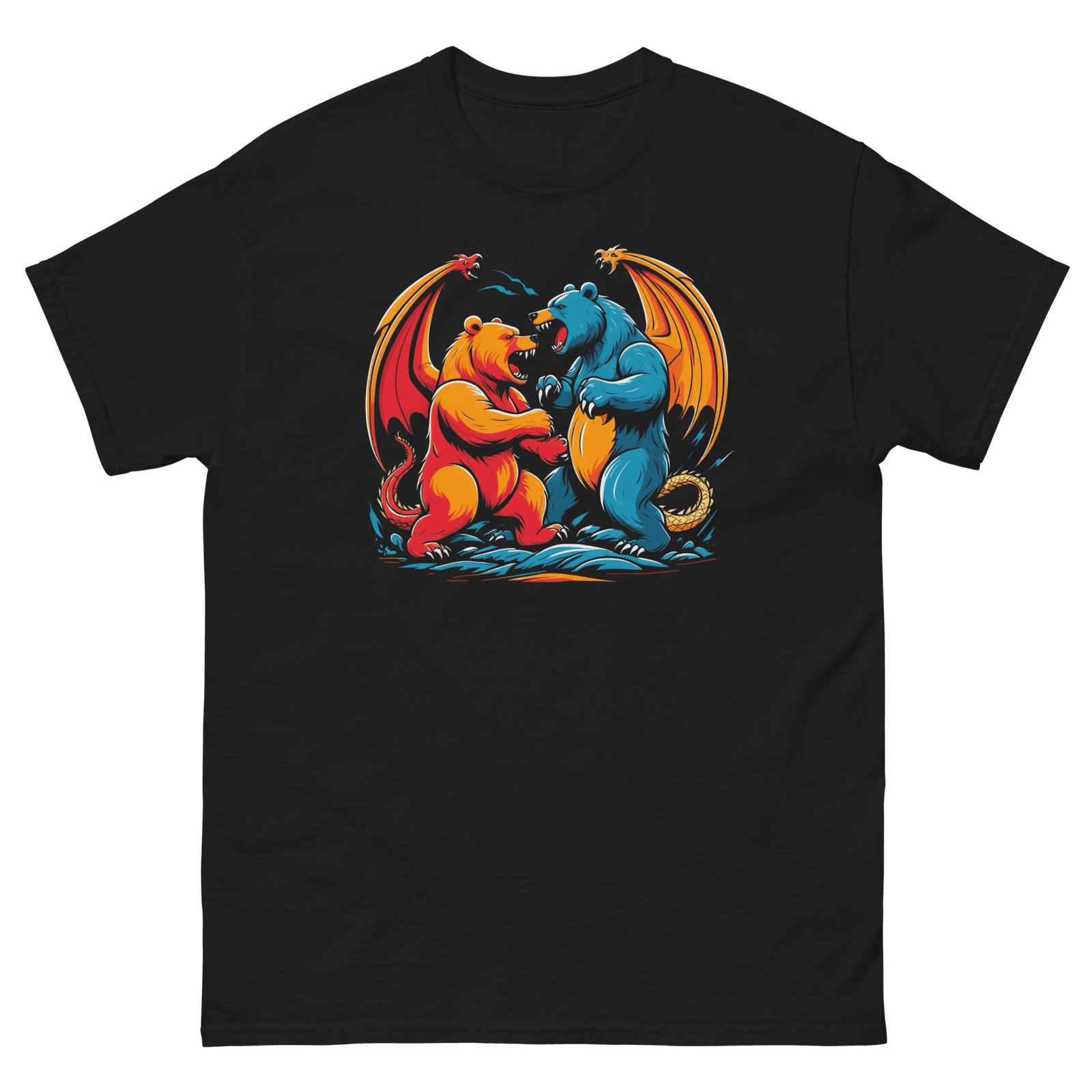 Bear Dragon T-Shirt - Epic Bear Dragon Battle Design