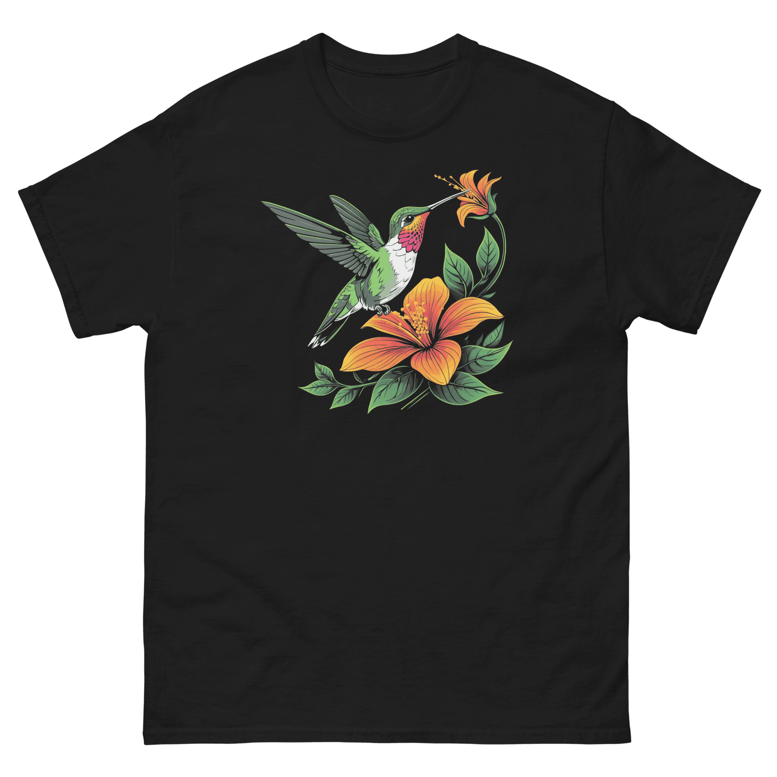 Hummingbird T-Shirt - Vibrant Hummingbird Illustration